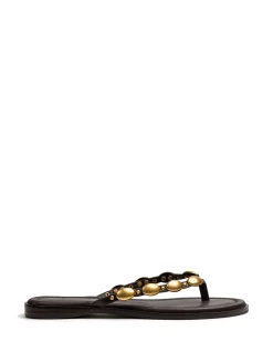 Ediva Espresso Leather Thong
