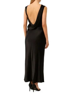 EILEEN OPEN BACK SATIN MAXI DRESS