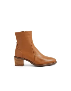 Elate Soft Leather Block Heel Ankle Boots