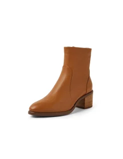 Elate Soft Leather Block Heel Ankle Boots