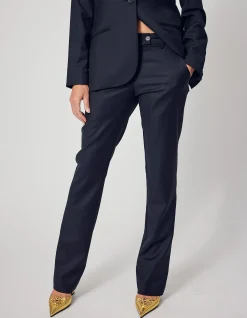 ELIZABETH TROUSER IN BLACK T/W WOOL