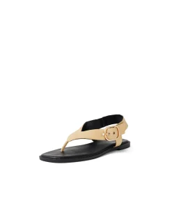 Emoto Butter Leather Buckle Thong Sandals