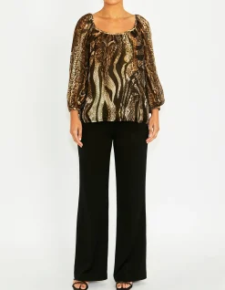 ENA SNAKE SILK BLOUSE