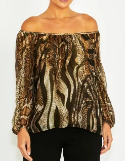 ENA SNAKE SILK BLOUSE