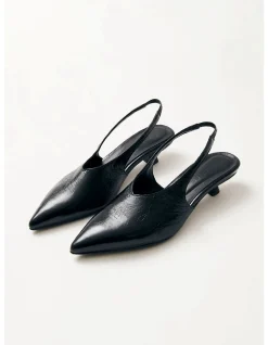 Eros Black Leather Shoe