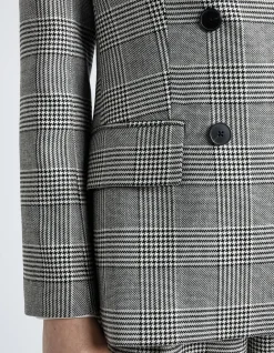EUROPEAN HOUNDSTOOTH CHECK BLAZER