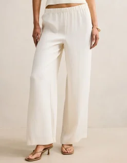 EVELYN ELASTIC WIDE LEG PANTS