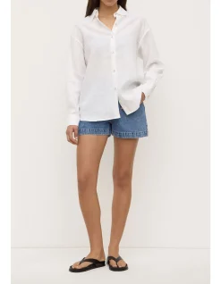 Everyday Womens Linen Long Sleeve Shirt White