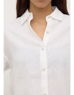 Everyday Womens Linen Long Sleeve Shirt White