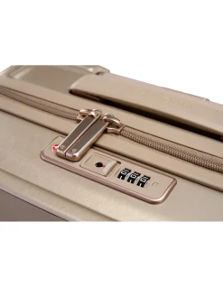 EVOA Z 69CM EXPANDABLE SUITCASE IVORY GOLD