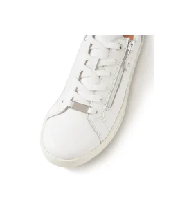 Evone White Leather Sneakers