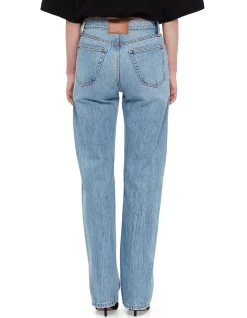 Ez Mesh Logo Mid Rise Jeans