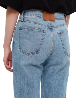 Ez Mesh Logo Mid Rise Jeans
