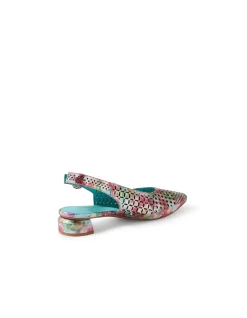 Fabbi Laser Cut Slingback Leather Mules