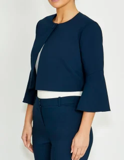 FABLE NAVY CROP JACKET