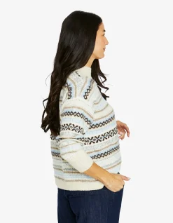 Fairisle Soft Knit Cropped Pullover
