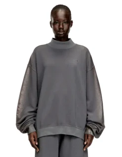 F-ALEXAN-S1 COATED CREWNECK SWEATSHIRT