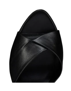 FANNY SLIDE 85MM KID LINING BLACK SANDALS