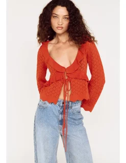 FIA POINTELLE FRILL TOP