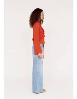 FIA POINTELLE FRILL TOP