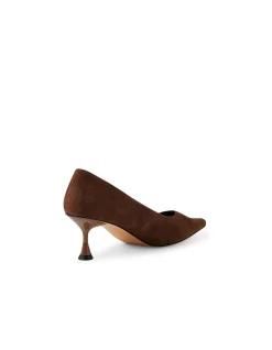 Fidule Pointed Suede Mid Heel Pumps