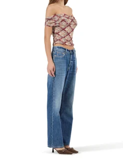 Field Lines Cold Shoulder Top