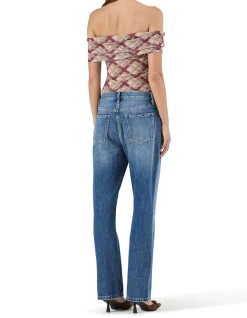 Field Lines Cold Shoulder Top