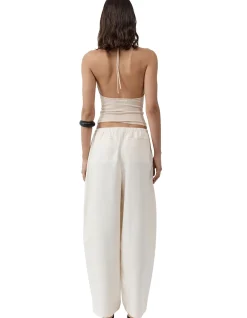 Fine Drawstring Relaxed Pants