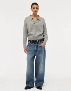 Fine Mohair Wool Polo Knit