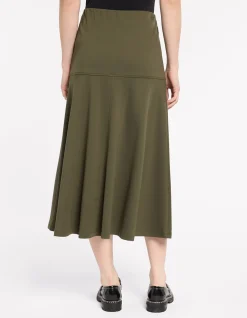 FIT AND FLARE PONTE SKIRT