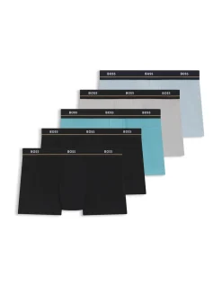 Five-pack of stretch-cotton trunks with logo waistbands