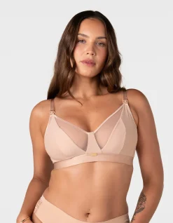 Flawless Full Cup Plunge Wirefree Nursing Bra