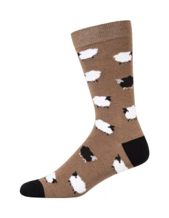 FLUFFY BLACK SHEEP BAMBOO SOCK