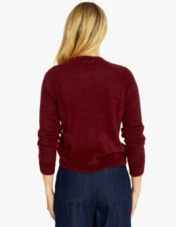 FLUFFY LONG SLEEVE MOCK PULLOVER