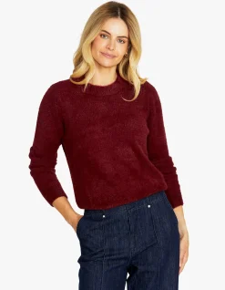FLUFFY LONG SLEEVE MOCK PULLOVER