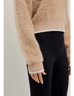 Fluffy 1/4 Zip Knit Jumper
