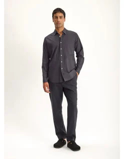 Folded Collar Long Sleeve Shirt