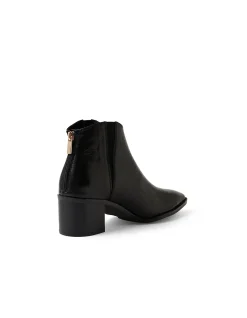 Fondue Pointed Heel Leather Ankle Boots