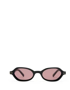 FOUNDRY + BLACK RECTANGLE SMOKEY BROWN MONO SUNGLASSES