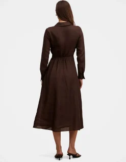 FRANCESCA LINEN SHIRT MIDI DRESS