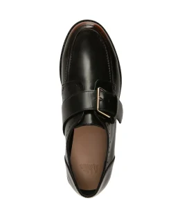 Fredi Dark Brown Leather Monk Strap Loafer