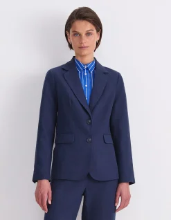 FREYA SHORT LINEN BLAZER