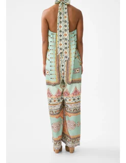 FRONT PLEAT STRAPLESS JUMPSUIT