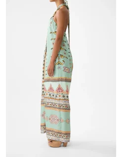 FRONT PLEAT STRAPLESS JUMPSUIT