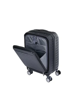 Frontec 54cm Expandable Small Carry-On Suitcase Black