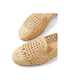 Gabriela Woven Raffia Flat Loafers