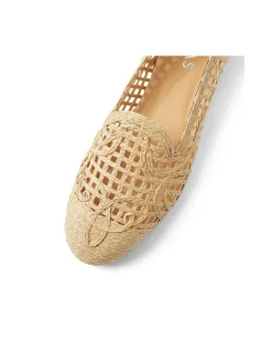 Gabriela Woven Raffia Flat Loafers