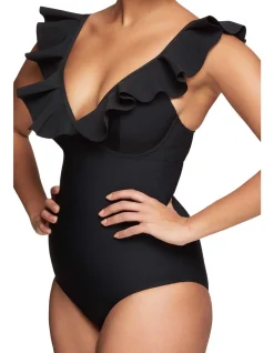 Gabriella D+ Cup Ruffle Underwire One Piece Swimsuit