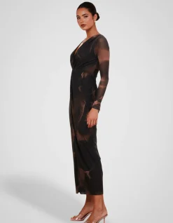 GABRIELLA V-NECK KNOT DRESS