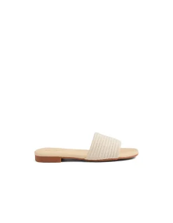 Gambol Ribbed Strap Slide Sandals